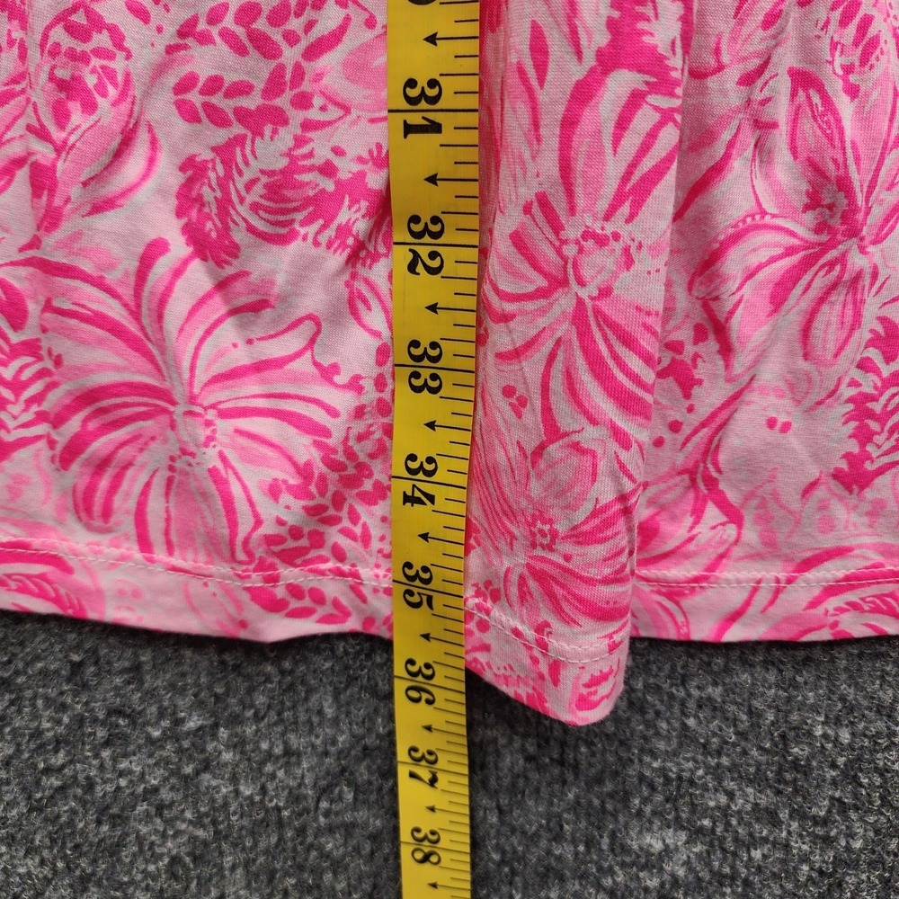 NWT Lilly Pulitzer Geanna Tiered Cotton Floral Midi Dress Pink Blossom Size M - Picture 7 of 10